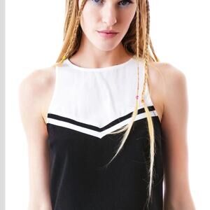 Mink Pink Cheerleader crop Top women size Medium NWT